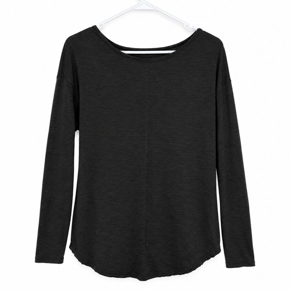 Daily Practice Anthropologie Soft Cotton Modal Long-Sleeve Top Cutout Back XS